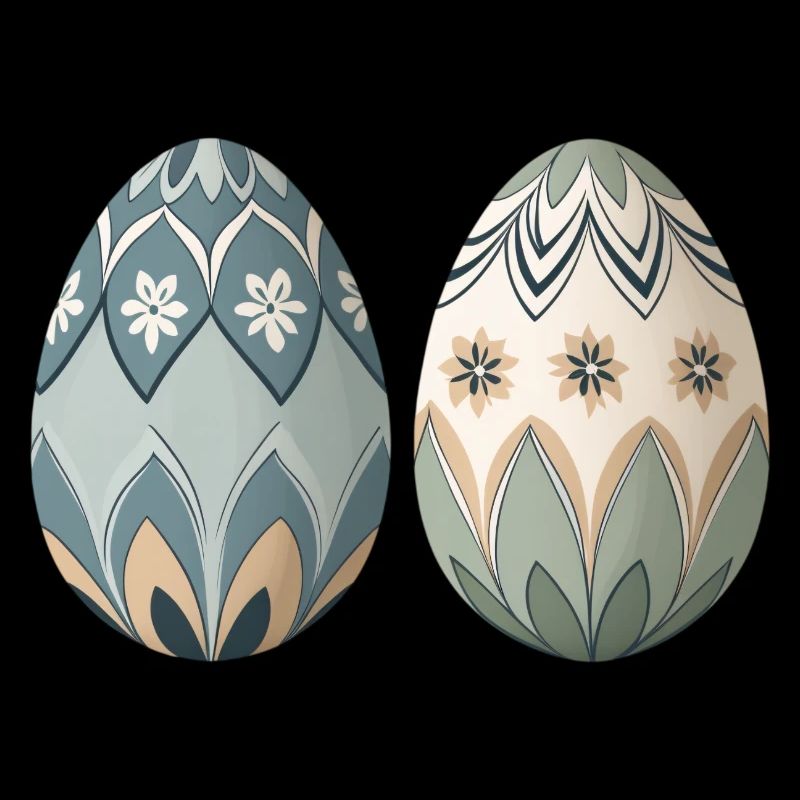 Pastel Floral Ornament Eggs
