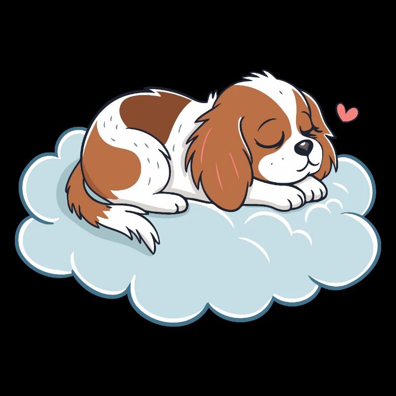 Dreamy Puppy on Pastel Cloud