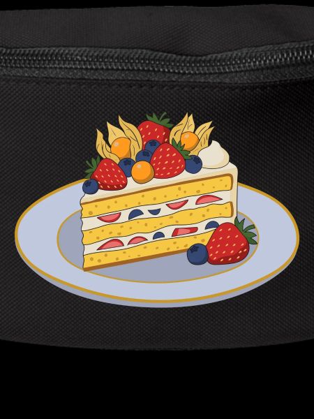 Fruity cake slice with berries