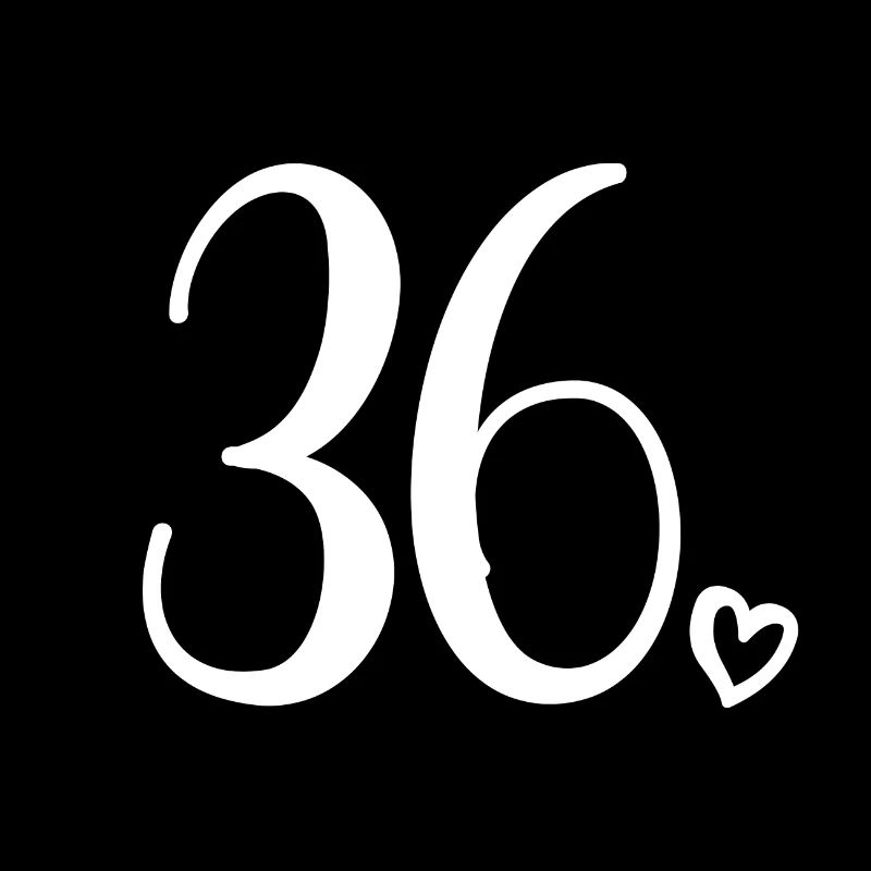 Cute Number 36, 36 Years Old, 36th Birthday Gift