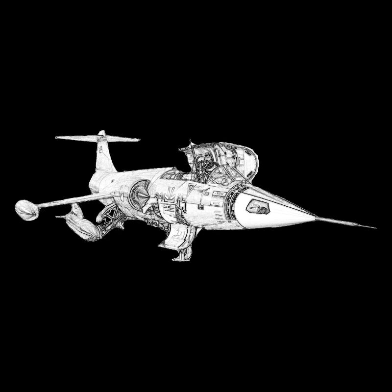 Starfighter black and white