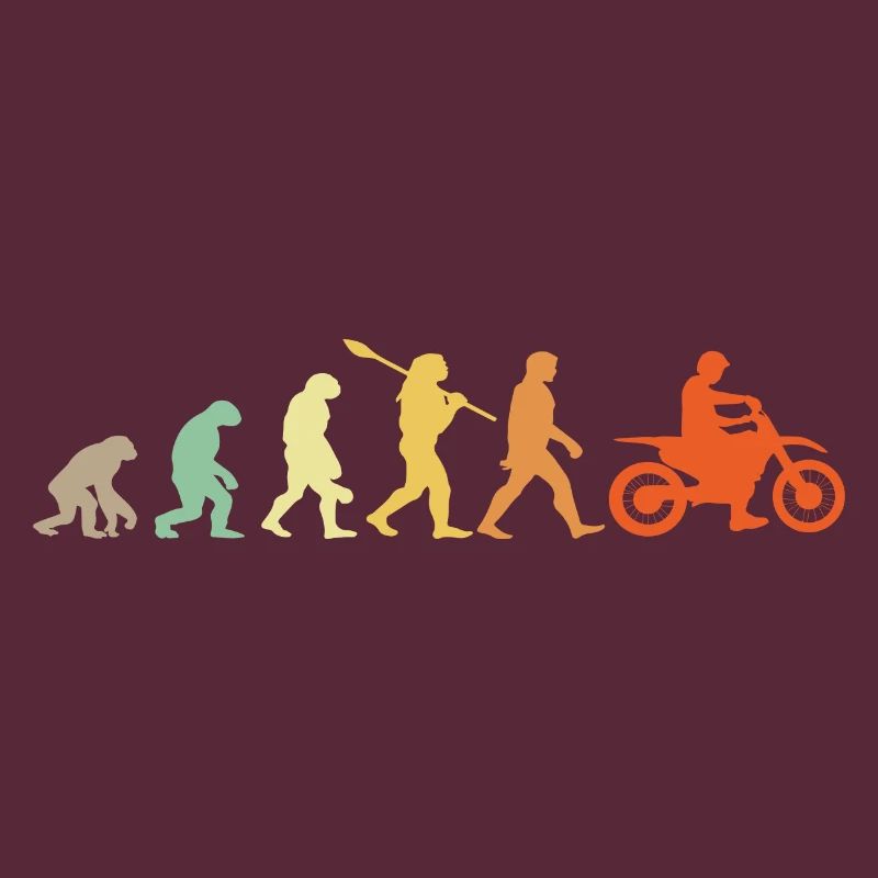Evolution Motorradfahrer