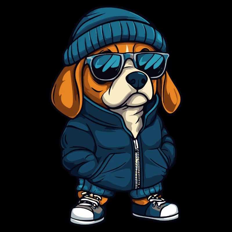Beagle Hund Winter