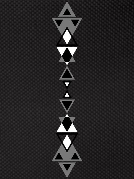 Tribal tattoo triangles