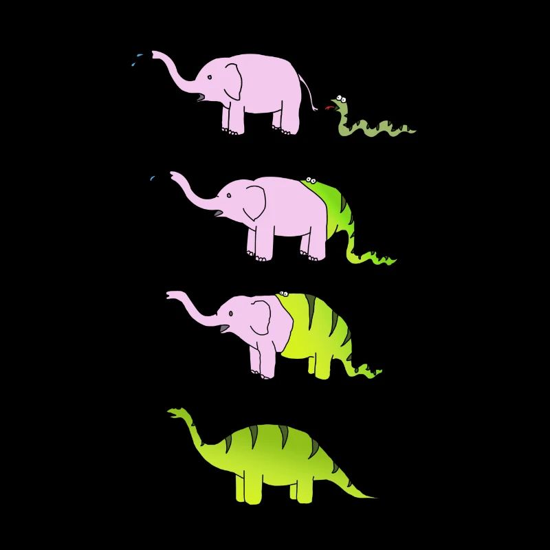 dinosaur snake elephant