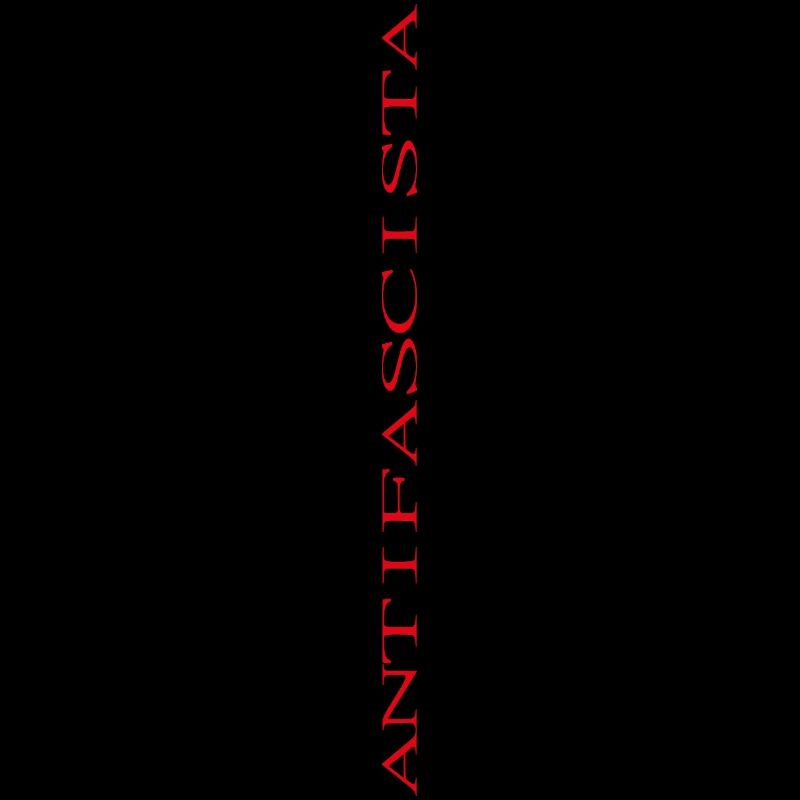 Lettrage antifasciste vertical (étiré)