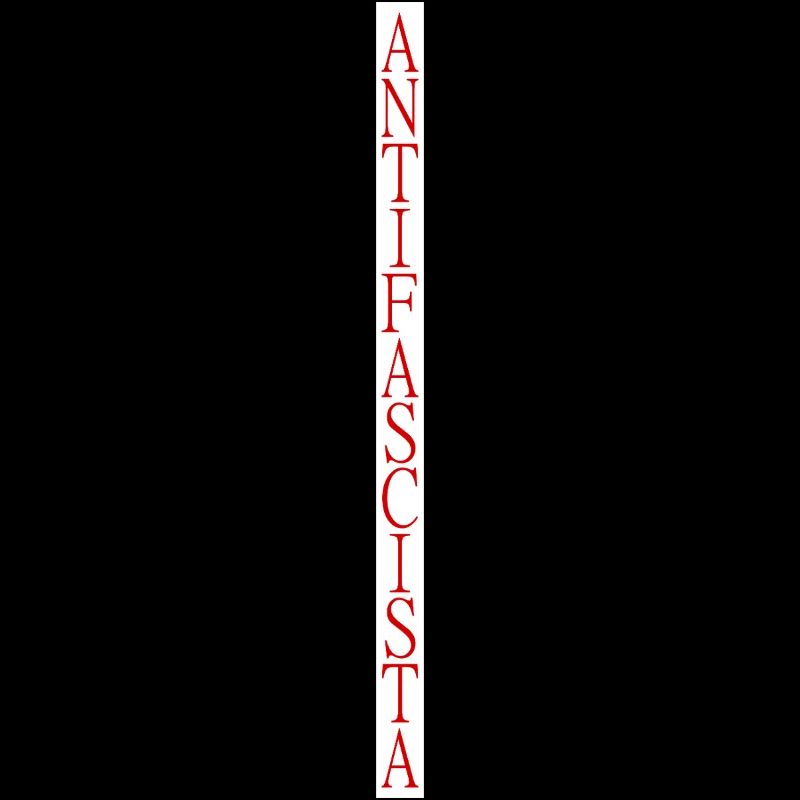 lettrage antifasciste vertical élégant