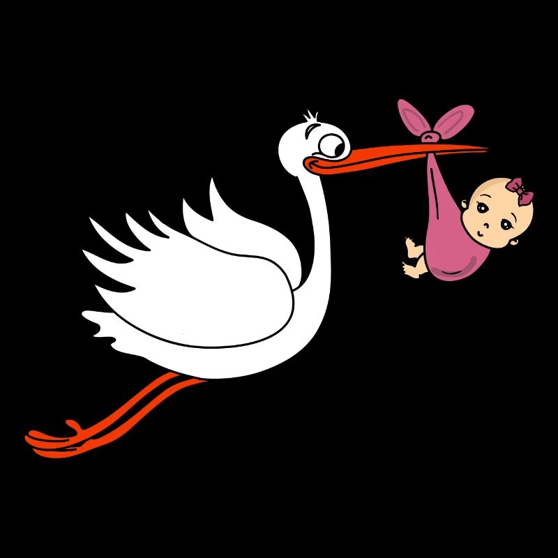 Storch Mädchen Junge Babies Schwanger
