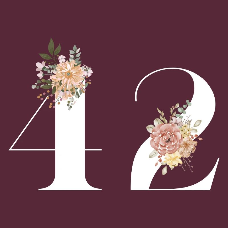 42e anniversaire fleuris (Cadeau de 42 ans)