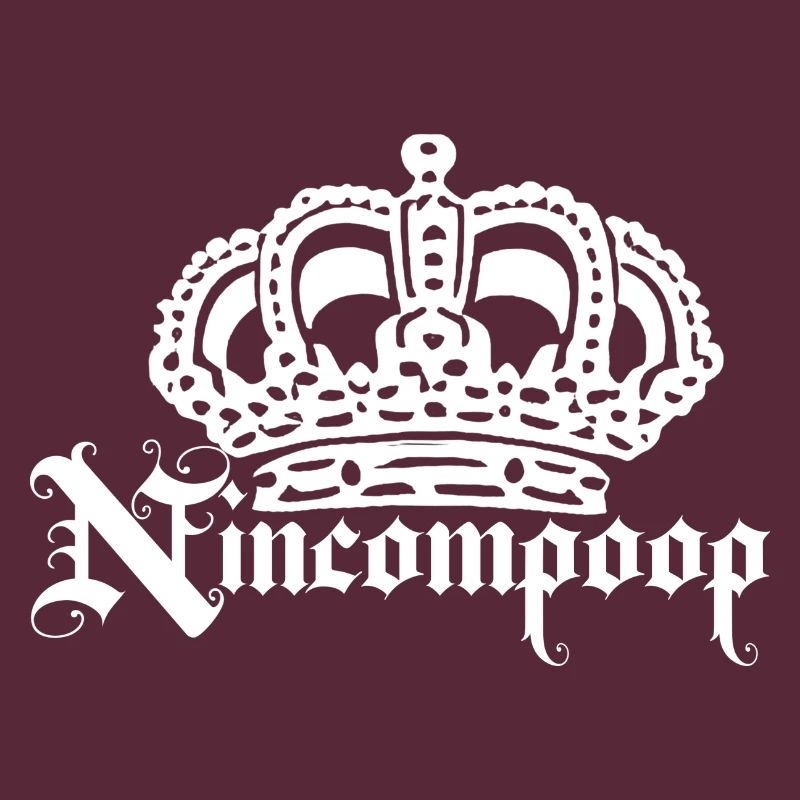Nincompoop avec une couronne - blanc
