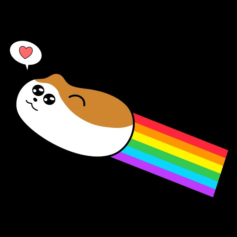 Hamster mit Regenbogen