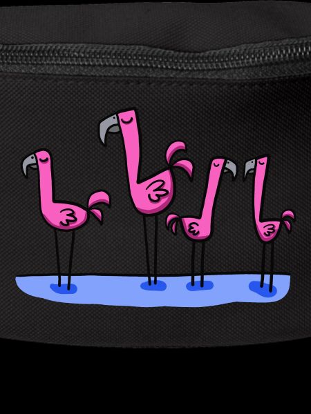 four flamingos