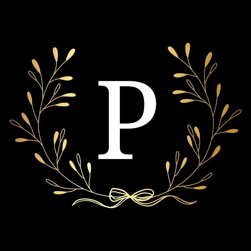 Buchstabe p Goldene Blumenkrone