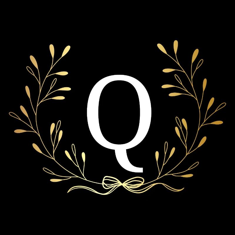 Buchstabe Q Goldene Blumenkrone