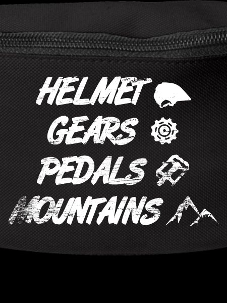 Helmet Gears Pedals Mountains
