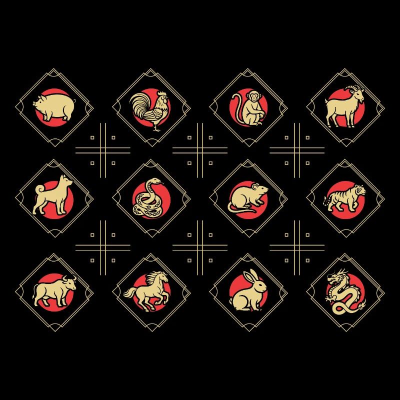 Chinesisches Neujahr Chinesisches Tierzeichen