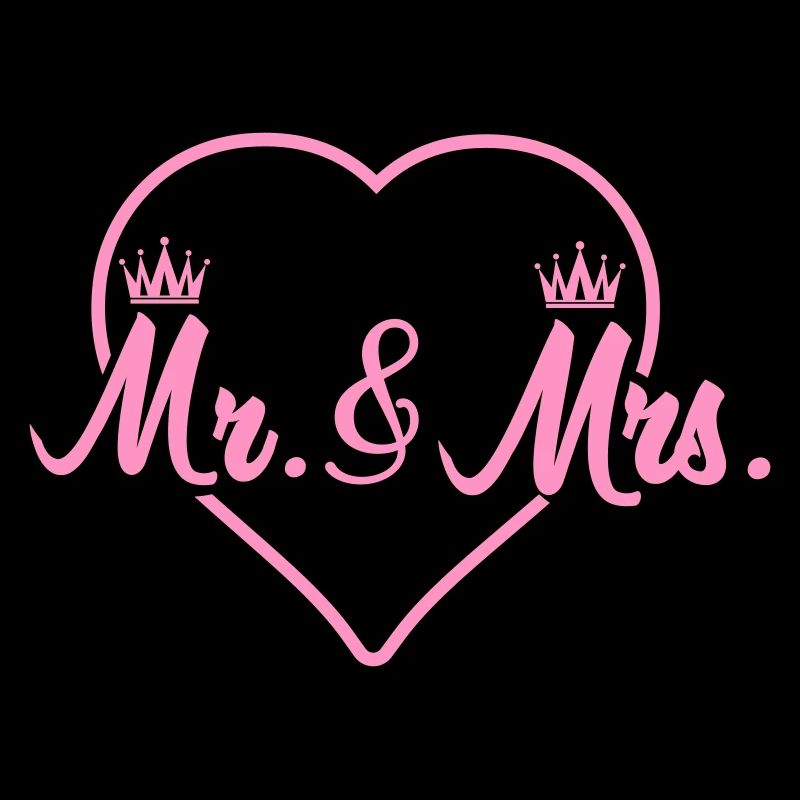 Couronnes de cœur Mr & Mrs Design