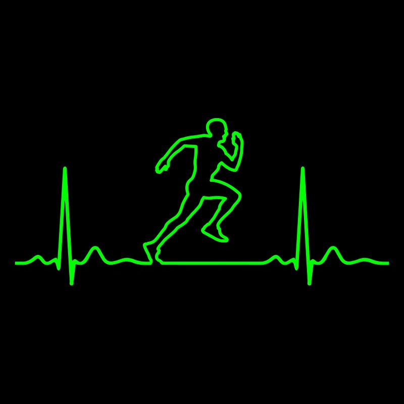 Ecg Heartbeat Line Symbol Runner