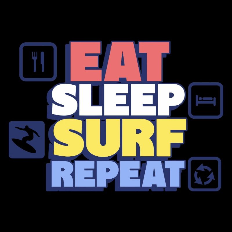 Manger, dormir, s’entraîner, surfer – surfer-surf