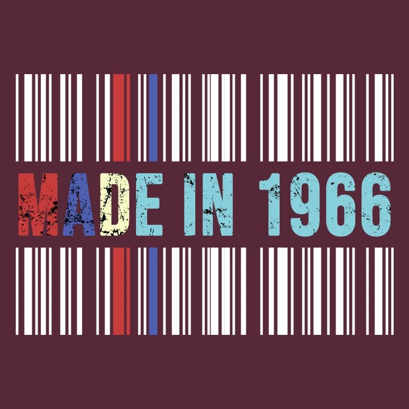 1966 anniversaire 56 ans 56e anniversaire rétro code-barres
