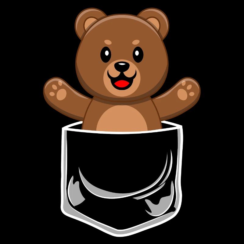 Bear Breast Pocket Brown Bear Teddy Bear