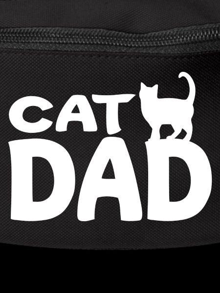 Daddy Cat Silhouette White