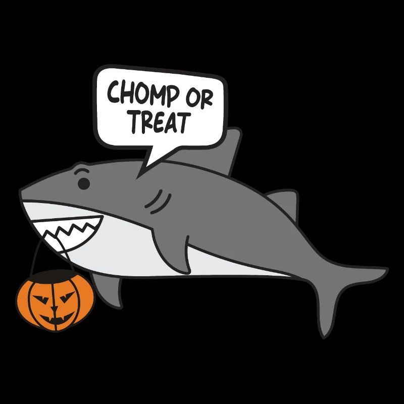 Halloween süßer Hai, Chomp oder Leckerbissen