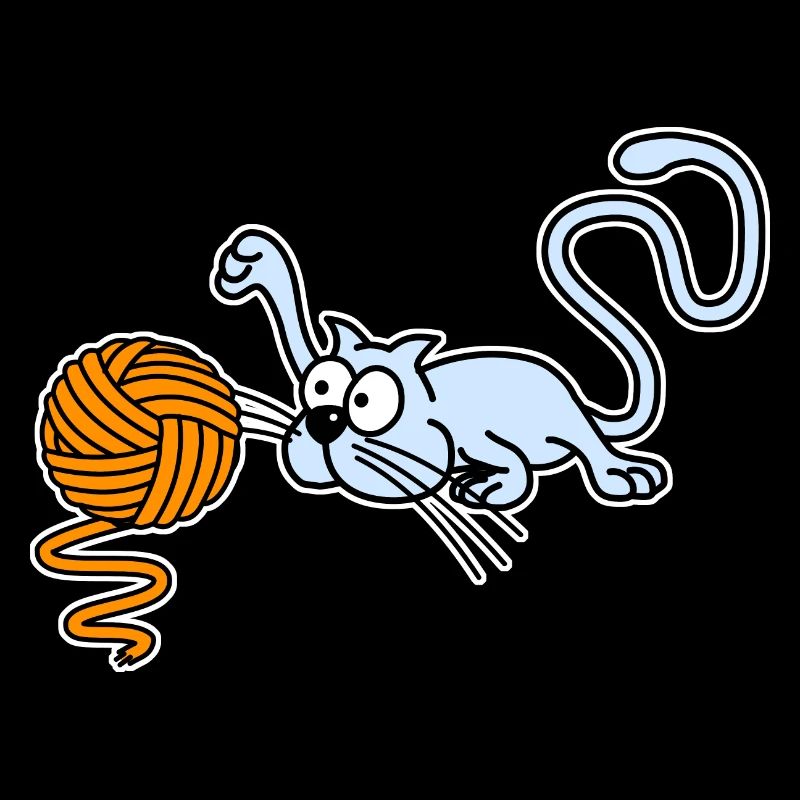 Chat jouant avec une balle