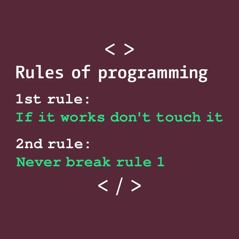 Regeln der Programmierung