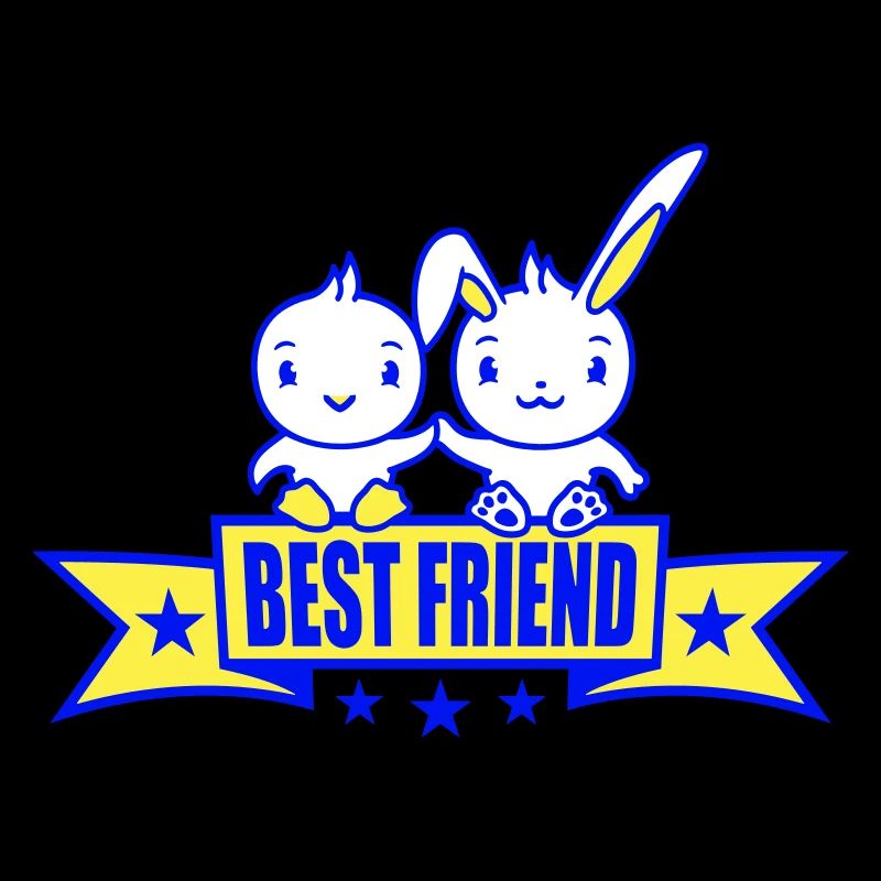 Friend Team Bunny Bird Chick 2 Two Hands Holding