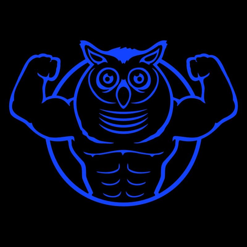 hibou bodybuilder muscles biceps poses gym rat cool