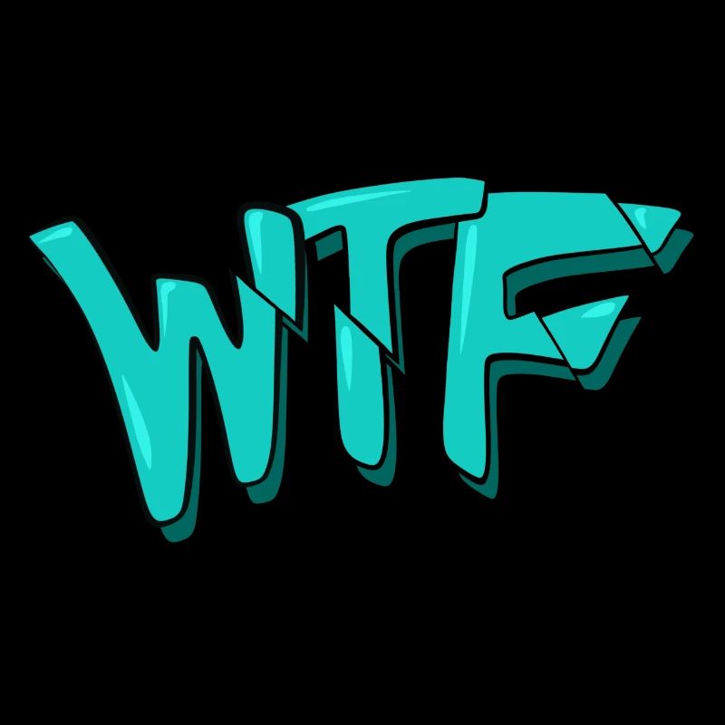 Graffiti de lettrage WTF