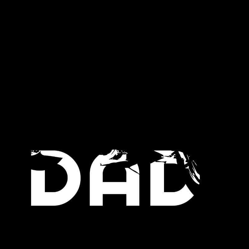 Biker DAD Black/White Motorcycle