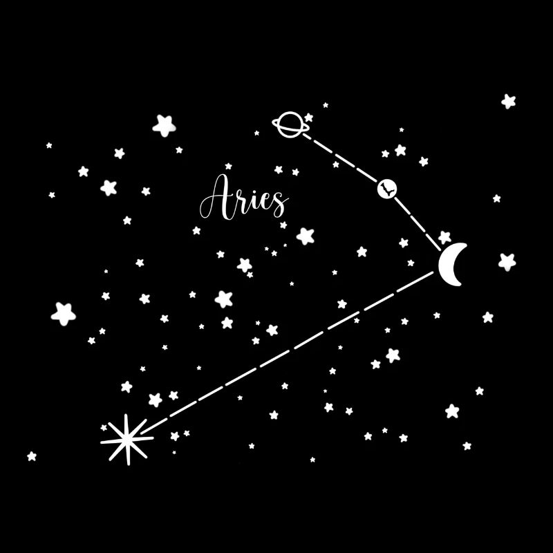 Aries / Widder Sternzeichen, Nachthimmel, Planeten