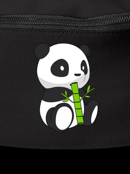 Panda, der Bambus isst