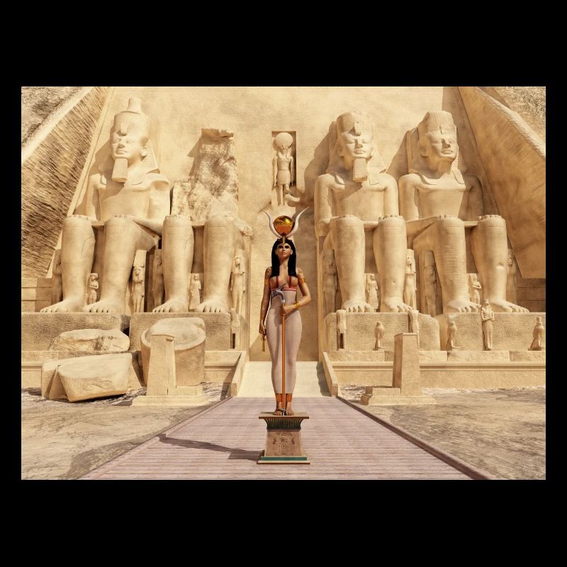 Déesse Hathor et temple d’Abu Simbel en Egypte