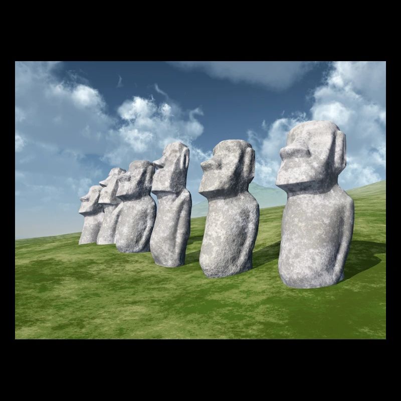 Statues Moai sur l’île de Pâques