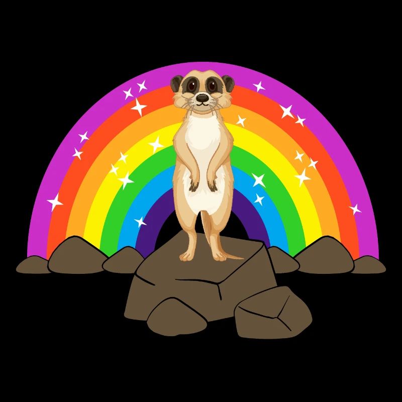 Kidcore Regenbogen Erdmännchen Steine Geschenk