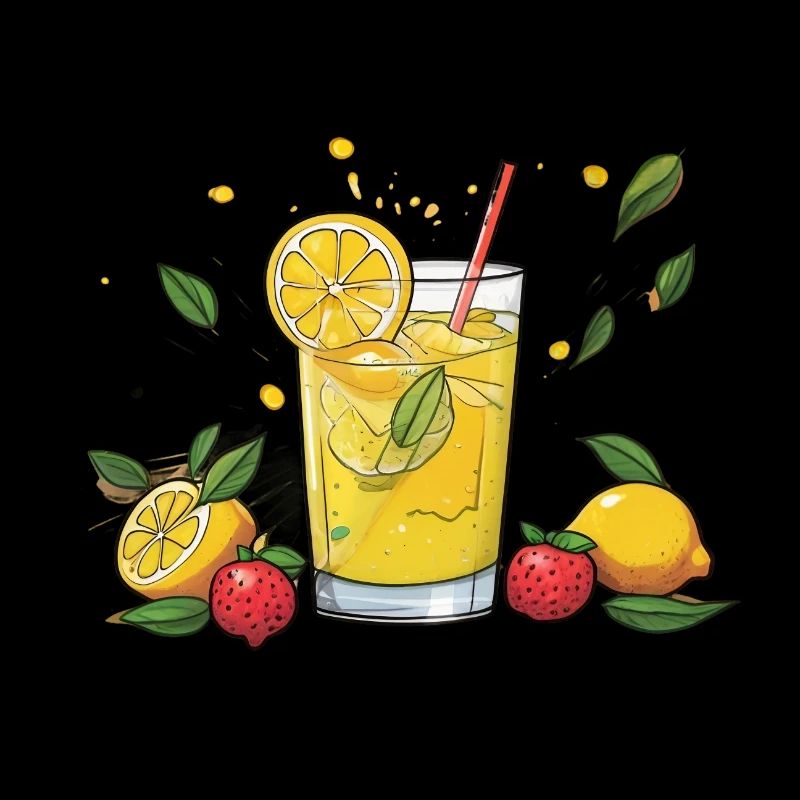 Glas Limonade mit Minze