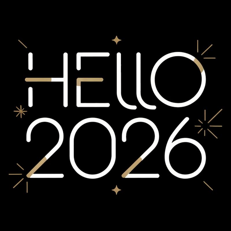 Hello 2026 Neon Sign