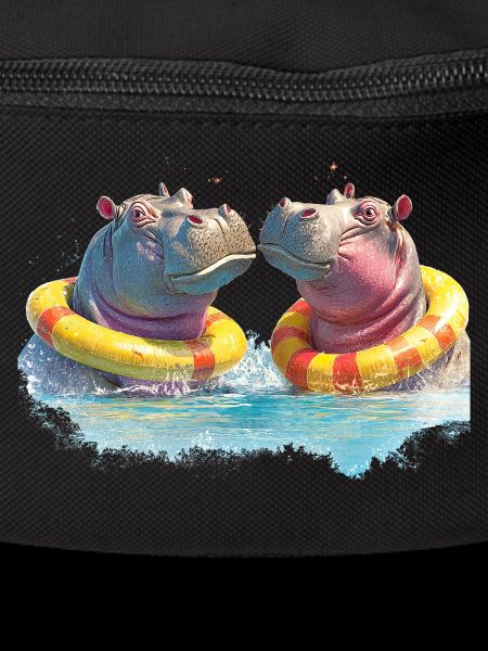 Double Hippo Bathing Fun
