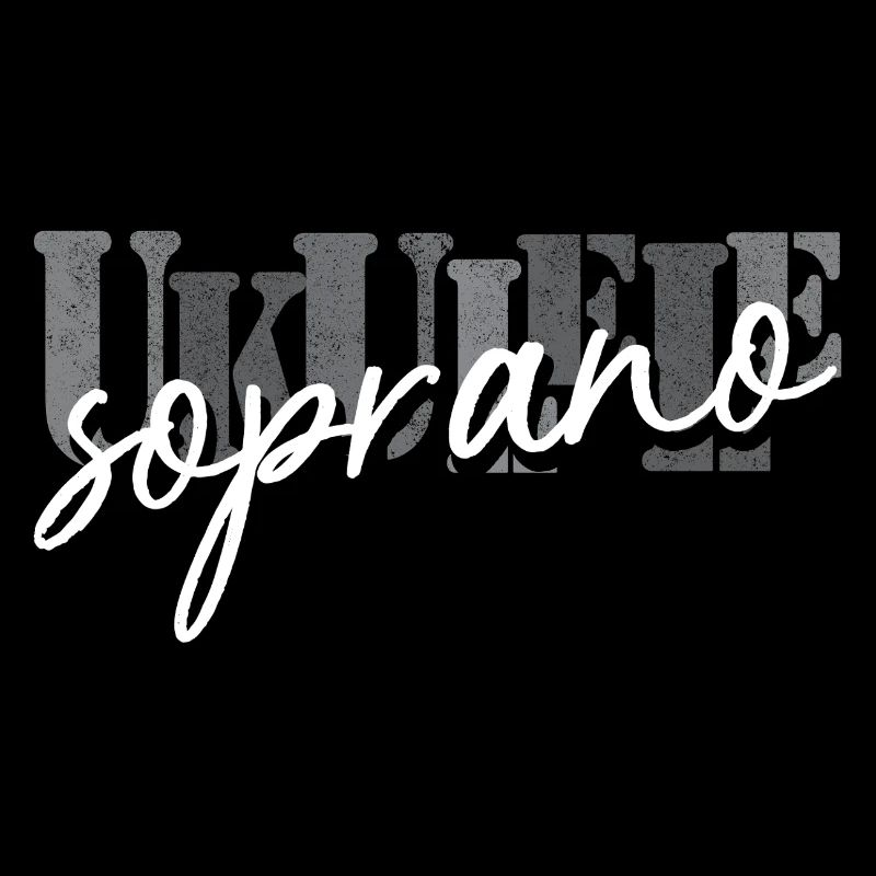 Ukulélé Soprano Noir Blanc