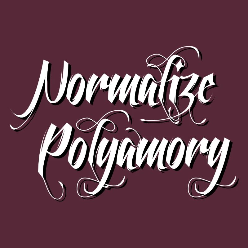 Normalize Polyamory | Polyamor *blackwhite"