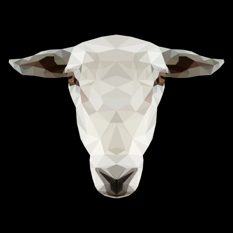 Sheep Head – Geometric Low Poly Animal Design