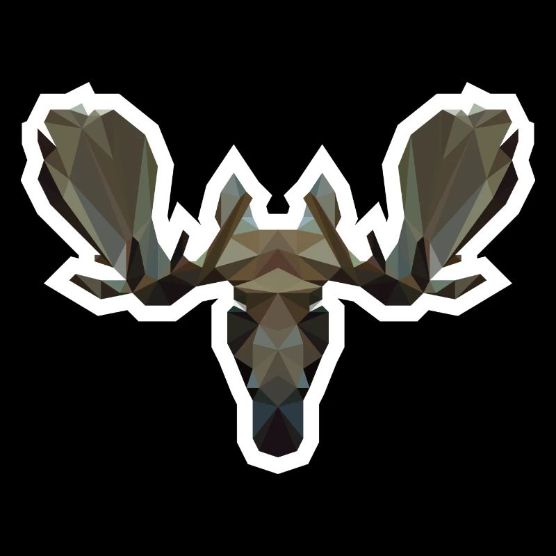 Niedriger Poly Moosehead