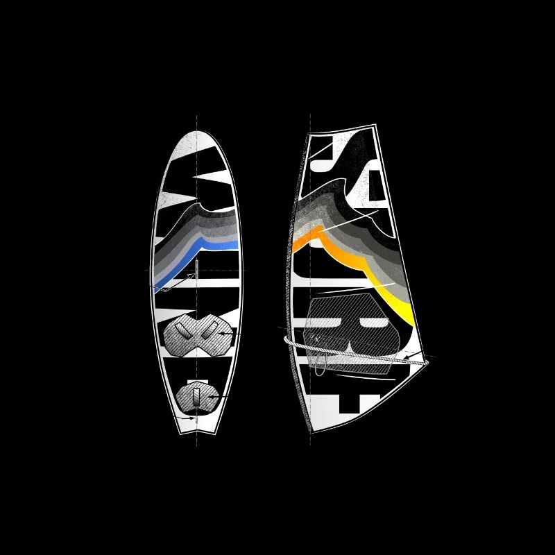 Cool Board and Sailing windsurfing waves Sun