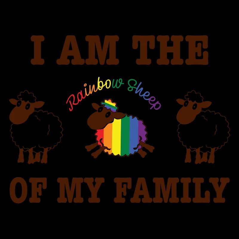 Rainbow sheep LGBT saying gift Pride rights