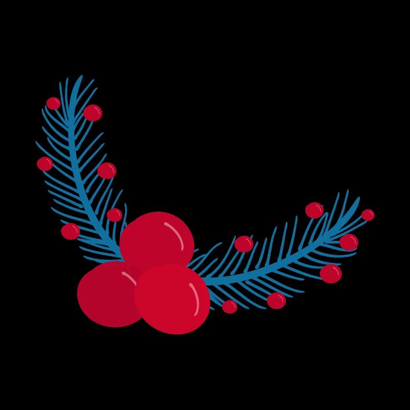 Feuilles et baies de houx de Noël1