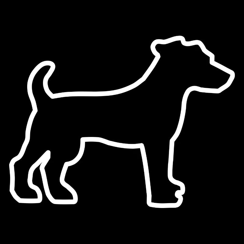 Jack Russell Terrier - Weiße Kontur