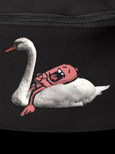 Sleeping monster on swan